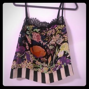 Diane Vin Furstenberg floral and lace cami